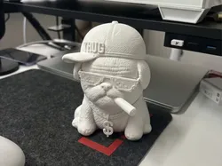 Thug Life Bulldog | Gangsta Dog Figurine - Free 3D Print Model