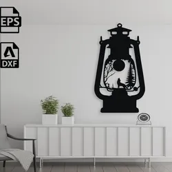 Wall Decor - Wolf Lantern