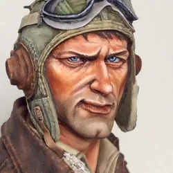 WWII PILOT USES FIGURE FOR PRINTING AND PAINTING