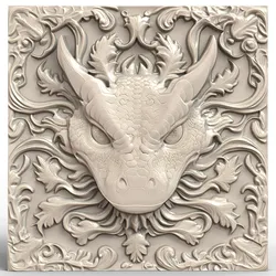 3D Model STL File for CNC Router/Laser & 3D Printer A Real Basilisk that Can Petrify with Its Gaze