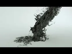 Black Fluid Abstract 3D model