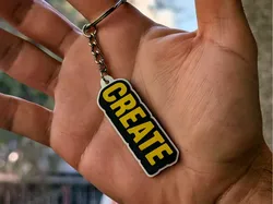 CREATE - Keychain - Free 3D Print Model
