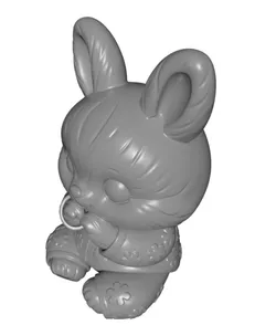 Cute Heart Hands Bunny Desk Buddy STL 3D Printable Model