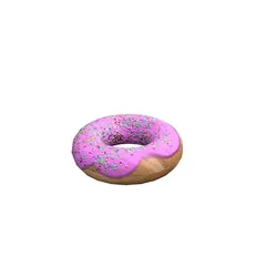 Donut with sprinkles Low-poly 3D model