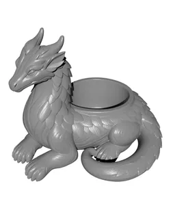 Fantasy Dragon Planter container 3D Print Model STL