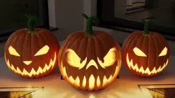 Halloween carved pumpkins 3D model