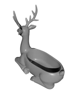 Luxury Deer Planter Elegant Antler Container STL