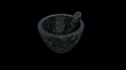 Mortar and Pestle Set Low-poly 3D model
