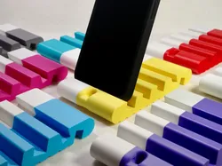 Multicolor patchwork popsicle phone stand, specifically designed for phones and tablets with cases - Free 3D Print Model