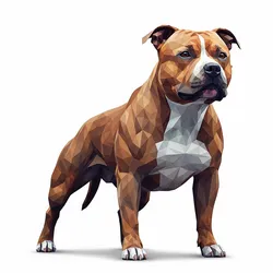 Staffordshire bull terrier Vitaminado Low Poly