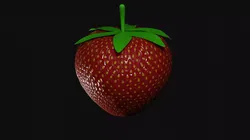 Strawberry Low-poly 3D model