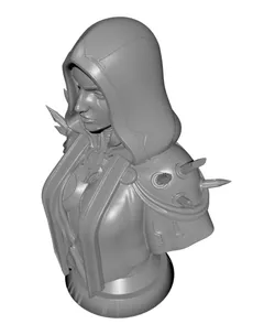 Arcane Sorceress Bust STL | Fantasy Mage 3D Print | RPG Statue