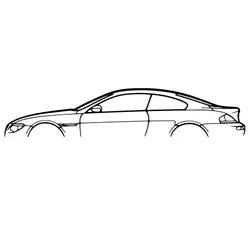 BMW E63 M6 Silhouette Wall Art