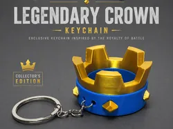 Clash Royale Crown Keychain - Free 3D Print Model