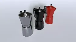 Coffee Kettle Machine Low-poly 3D model