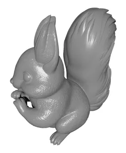 Cute Squirrel With Heart STL 3D Print Model