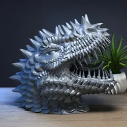 Dinosaure Headphone Stand, Cyborg Headset Stand, Perfect Gamer Gift, Sci-Fi Fans Gift, Dragon Headphone Holder, a411 (2)