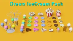 Ice Cream Low-poly Food Pack Low-poly 3D model