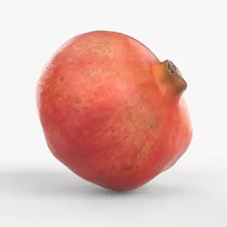 Photorealistic 3D scan of  pomegranate Low-poly 3D model