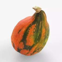 Photorealistic 3D scan of pumpkin Low-poly 3D model