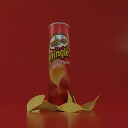 Pringles Box Low-poly 3D model