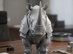 rhinoceros in armor - Free 3D Print Model