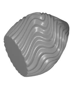 SCULPTURAL WAVE VASE