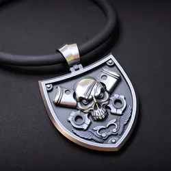 Skull and Piston Pendant 3D Model