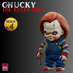 STL File – Chucky Chibi Style – Killer Doll Horror Icon – 3D Printable Miniature