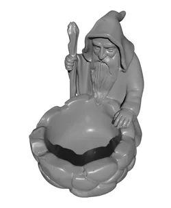 Wizard Dice Bowl - Sculpted Fantasy Mage Dice Holder for TTRPG & DND