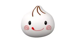 A funny bun smile face  3D model