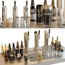 Beer Set  3D Model Tap-beer  3D model