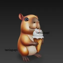 Capybara with icecream