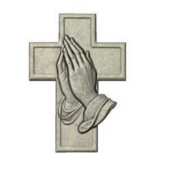 cross with praying hands