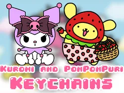 Kuromi & Ponponpuri Keychain (Sanrio)