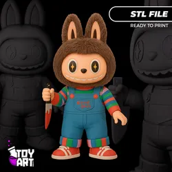 Labubu Chucky STL - Custom Horror Fanart Figure for 3D Print