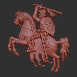 Lithuania emblem (coat of arms) 3d relief .stl file