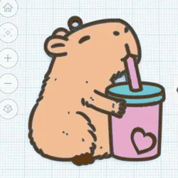 LLAVERO CAPIBARA CON VASO