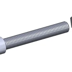 M20 x 120mm bolt DIN 912 VG + M20 nut DIN934 Nut Screw