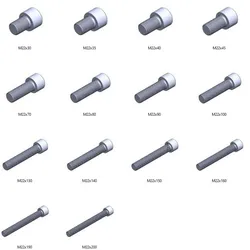 M22 screws DIN 912 VG + M22 nut DIN934 Nut Screw