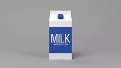 Milk Box Low-poly 3D model