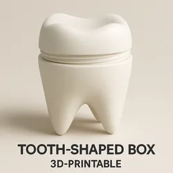 🦷 Milk Tooth Box with Screw Lid 🧚 - Molar Realistic 3D Design (8 cm)
