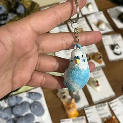 Parakeet Keychain STL – 3D Printable Bird Keychain Digital File – Budgie Gift for Bird Lovers