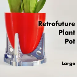 Retrofuturistic Large Plant Pot
