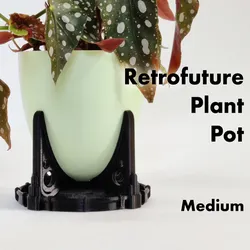Retrofuturistic Medium Plant Pot