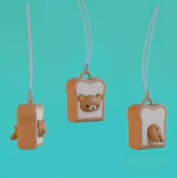 Rilakkuma bread charm 3D print model