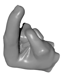 Shy Fingers - mechanical hand gesture - fully 3d printable