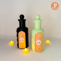 Skull Phantom Brew - Part of the Retro Halloween Potion Bottle Set