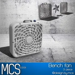 Bench fan for diorama