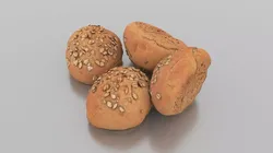 Cereal Bun Low-poly 3D model